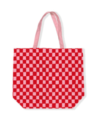 Canvastas - Handdraw Grid Roze/Rood