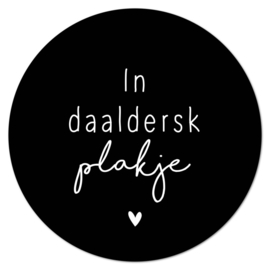Muurcirkel In Daaldersk Plakje – Zwart – 30 cm