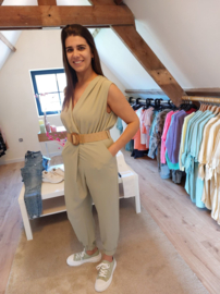 Jumpsuit khaki licht