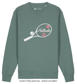 Tennis racket en bloemen sweater - hoodie