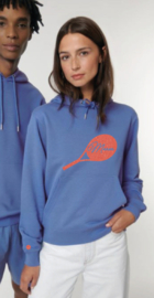 Tennis racket met naam en bal op de mouw sweater - hoodie
