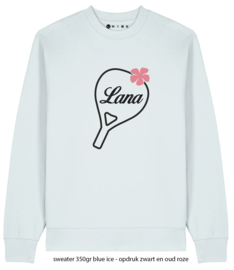 Padel racket en bloem sweater - hoodie