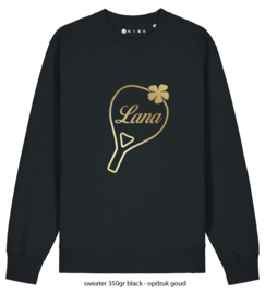 Padel racket en bloem sweater - hoodie