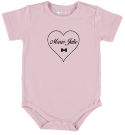 Romper met naam babyroze