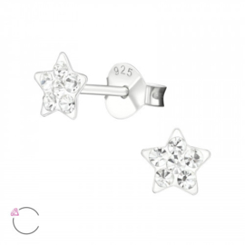 Oorstekers 925 Sterling zilver SWAROVSKI star silver