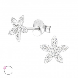 Oorstekers 925 Sterling zilver SWAROVSKI big flower