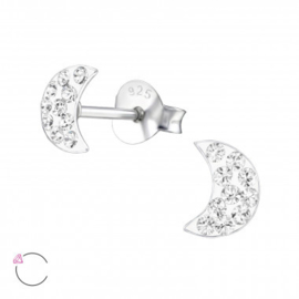 Oorstekers 925 Sterling zilver SWAROVSKI moon silver