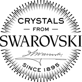 Oorstekers 925 Sterling zilver SWAROVSKI round black diamond
