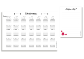 Combi-deal Weekmenu + A6 notitieblok