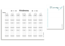 Combi-deal Weekmenu + A6 notitieblok