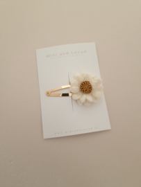 Light Woolly Flower clip groot (1 stuk)