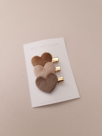 Pluche heart line combi klein