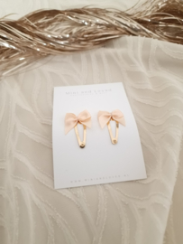 Little Bow light peach klein (2 stuks)