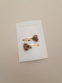 Heart clip Panther middel (2 stuks)