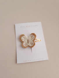 Butterfly crochet clip middel (1 stuk)