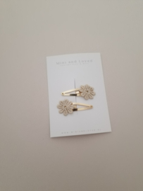 Golden Flower small clip middel (2 stuks)