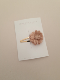 Old Pink Woolly Flower clip groot (1 stuk)