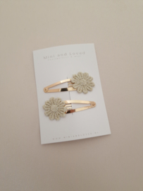 Golden Flower clip groot (2 stuks)