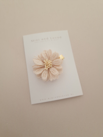 Beige Big Blossom middel (1 stuk)