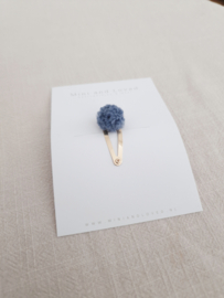 Pompom Blue klein (1 stuk)