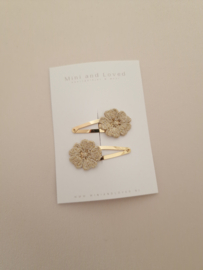 Golden Fleur clip middel (2 stuks)