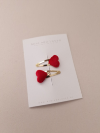 Heart clip Red