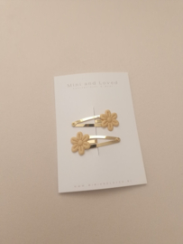 Bloss camel flower clip middel (2 stuks)