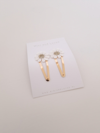 Flower White Gold clip groot (2 stuks)