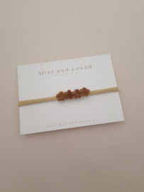 Haarband Mini pluche brown