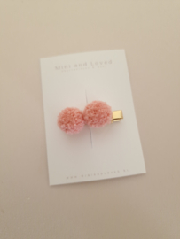 Big Pompom Peach Pink line middel (1 stuk)