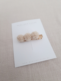 Pompom Beige line middel (1 stuk)