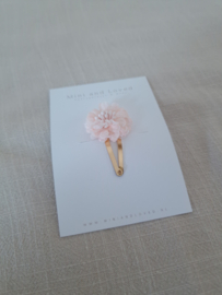 Lace Flower Pink clip middel (1 stuk)
