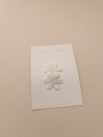Antislip haarspeldje Flower White