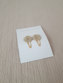 Golden Fleur clip klein (2 stuks)