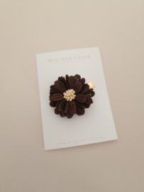 Dark Brown Big Blossom middel (1 stuk)