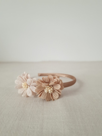 Diadeem Big Blossom Beige-Nude