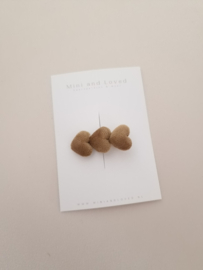 Heart line Light Brown klein (1 stuk)