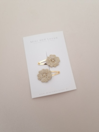 Golden Fleur clip klein (2 stuks)