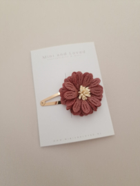 Wine Red Big Blossom clip groot (1 stuk)