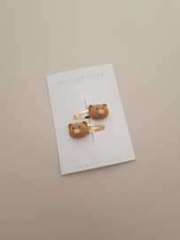 Teddybear clip klein (2 stuks)