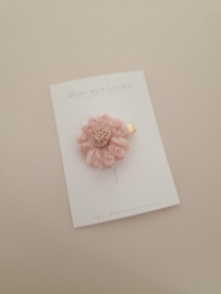 Pink Woolly Flower line klein (1 stuk)