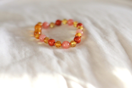 Barnsteen armband | Touch of pink