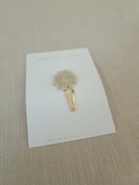 Golden Flower clip middel (1 stuk)