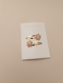 Small Flower Light Pink clip middel (3 stuks)