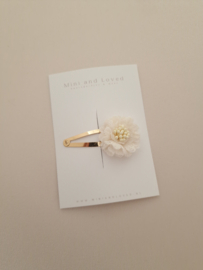 Lace Flower Off-white clip groot (1 stuk)