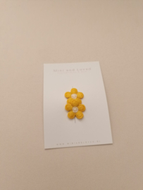 Antislip haarspeldje Flower Jasmine Yellow