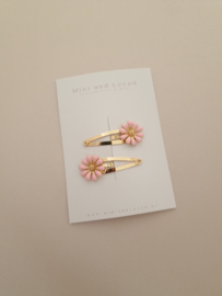 Flower Chique Pink clip middel (2 stuks)