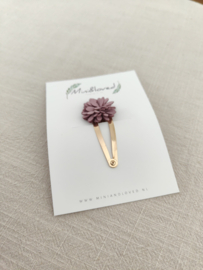 Purple flower clip groot (1 stuk)