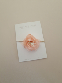 Haarelastiek |  Lace Flower Peach Large