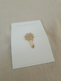 Golden flower small clip klein (1 stuk)